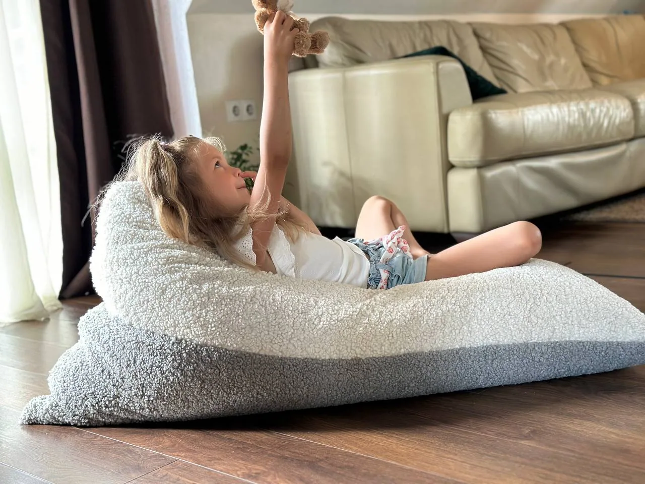 Beanbag Cloud Lamb Duo — Floor Lounger Pouf