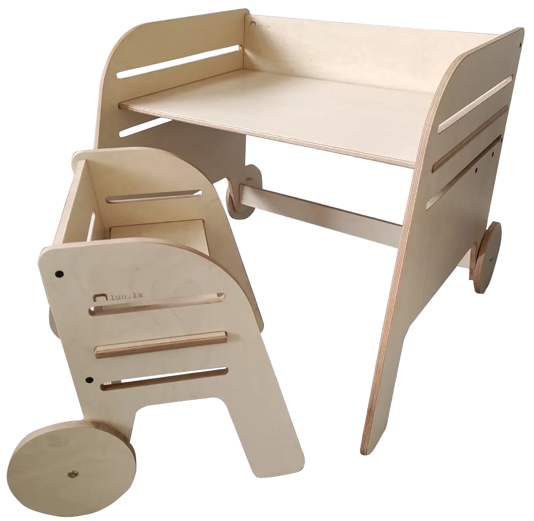 Montessori Table and Chair Set Wheel